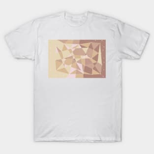 Abstract random geometric pattern Orange/brown T-Shirt
